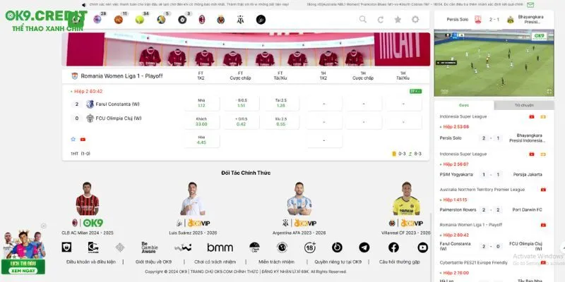 Đối tác chính thức đồng hành cùng OK9